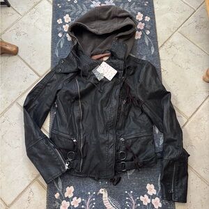 Free People Vegan Leather Jacket XS